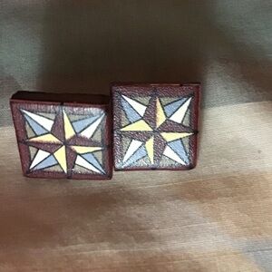 Vintage square earrings